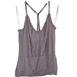 H&M Lilac Purple Braided Racerback Tank Top Boho Summer 2009 Y2K Medium Viscose